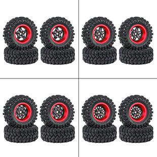 TRX4M 1.2英寸轮胎 碳纤维轮毂 丁基胶轮胎 铝合金SCX24 FMS 1/18