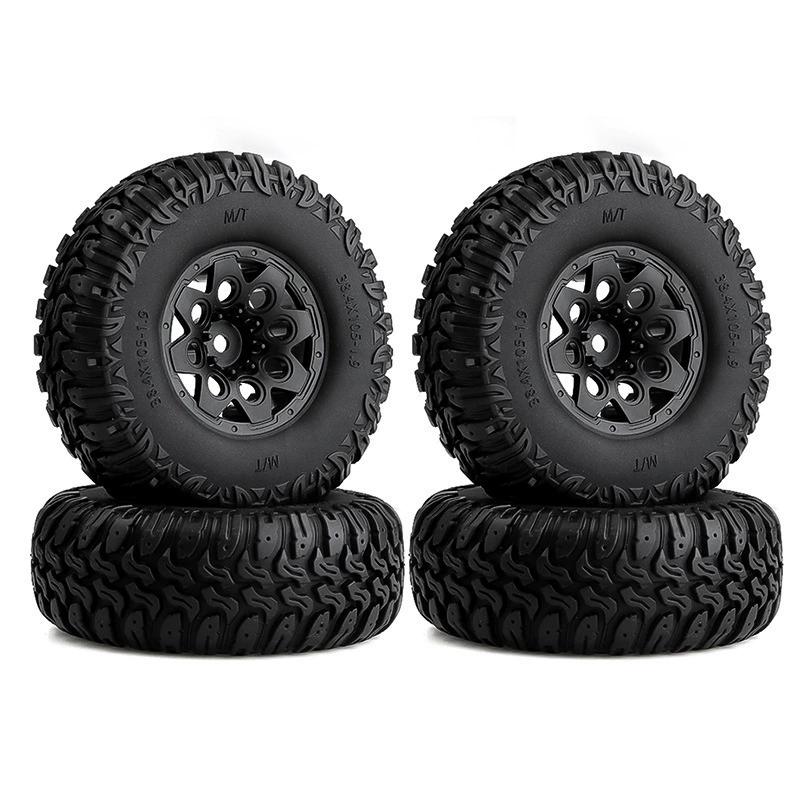 1/10攀爬车 105mm 1.9寸胎皮轮毂 TRX4 Axial SCX10 D90 CC01通用