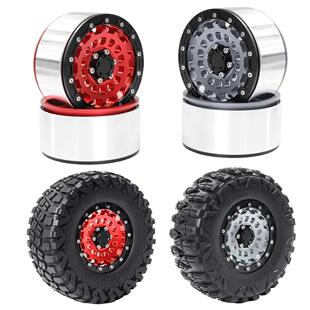 2.6寸1/8 1/10攀爬车轮胎 蜂窝轮毂 易控4082 TRX4 1:7 MK07通用