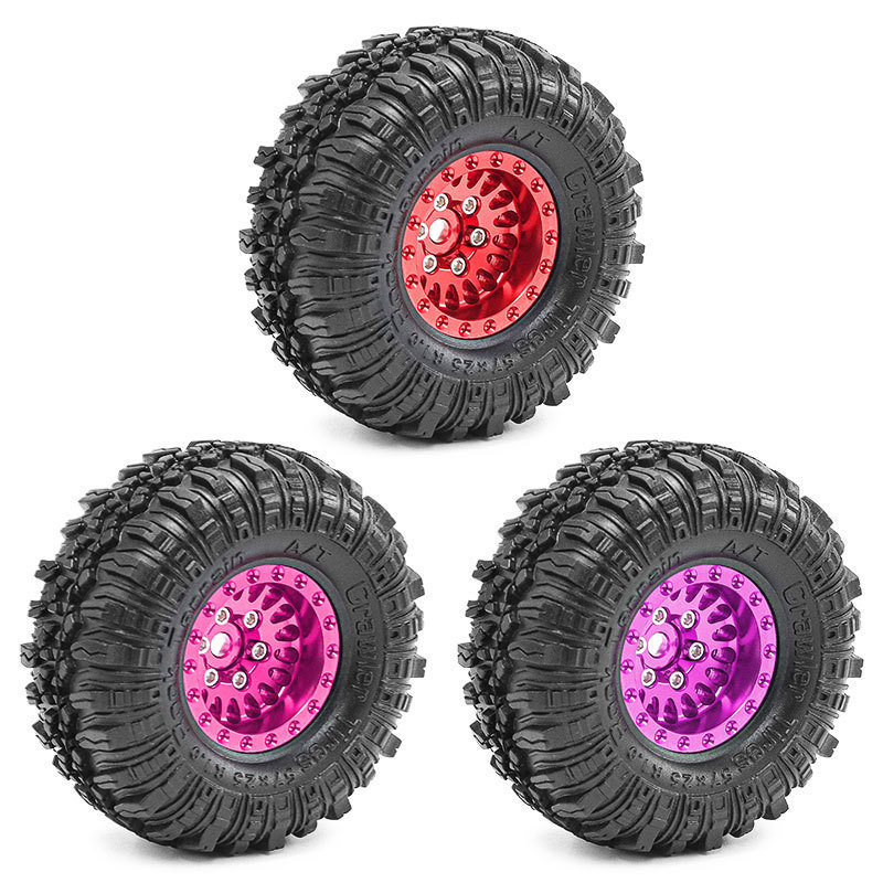 1/18 TRX4M 轮胎1/24 SCX24 AX24 1.0轮胎 攀爬车铝合金轮毂 D278