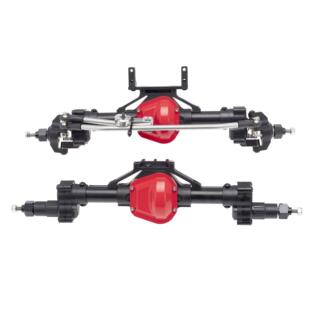 1:10攀爬金属车桥 SCX10 I代II代通用金属加高门桥 DIY前后桥总成