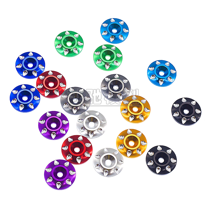 模型车1/8越野大脚短卡通用 尾翼垫片 固定垫片加强尾翼保护F-002