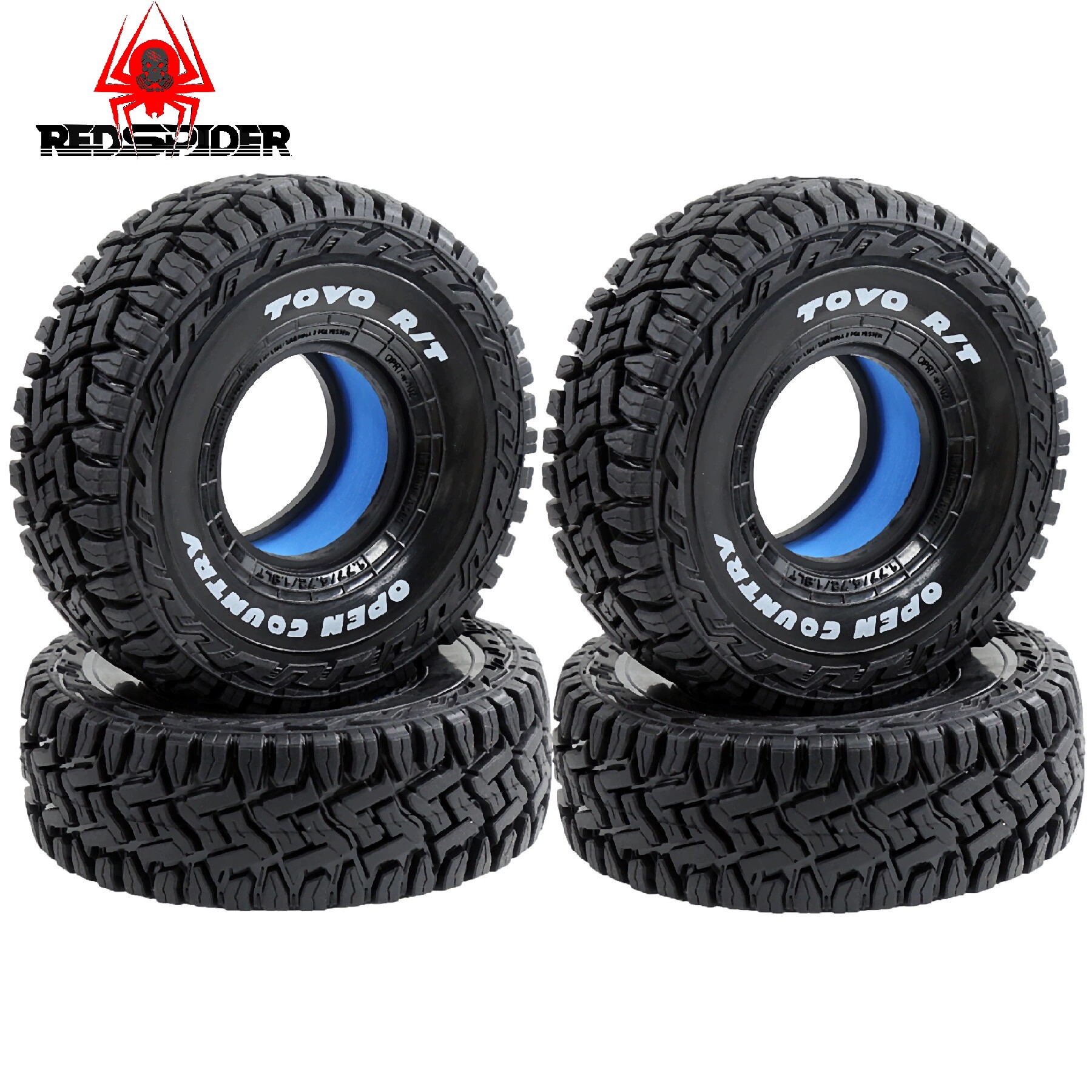 RS红蜘蛛 1/10攀爬1.9寸轮胎SCX10进口丁基橡胶TRX-4超强抓地W218
