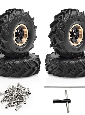 1/18TRX4M SCX24 FMS Ascent-18 1.0英寸轮毂轮胎 黄铜轮毂 D320