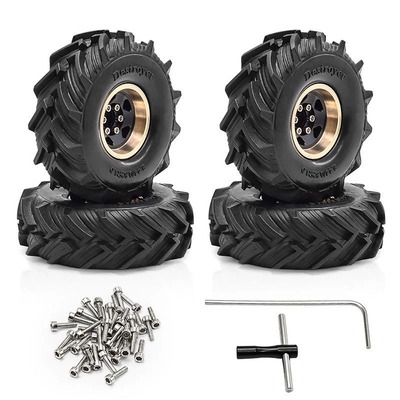 1/18TRX4M SCX24 FMS Ascent-18 1.0英寸轮毂轮胎 黄铜轮毂 D320