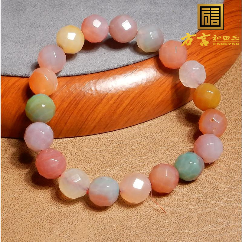 方言多彩盐源玛瑙棱形珠时尚手串