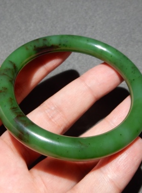 方言和田玉俄料碧玉油润手镯