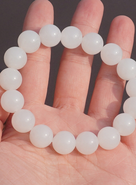 方言青海老坑料高冰温润白玉手串