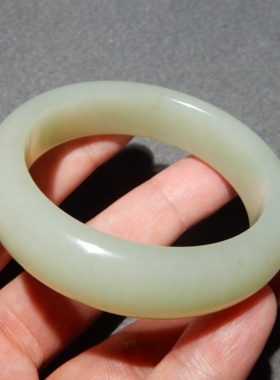 方言且末料白玉手镯52mm高细