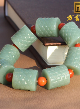 勒子18mm老型桶珠手串玉手链