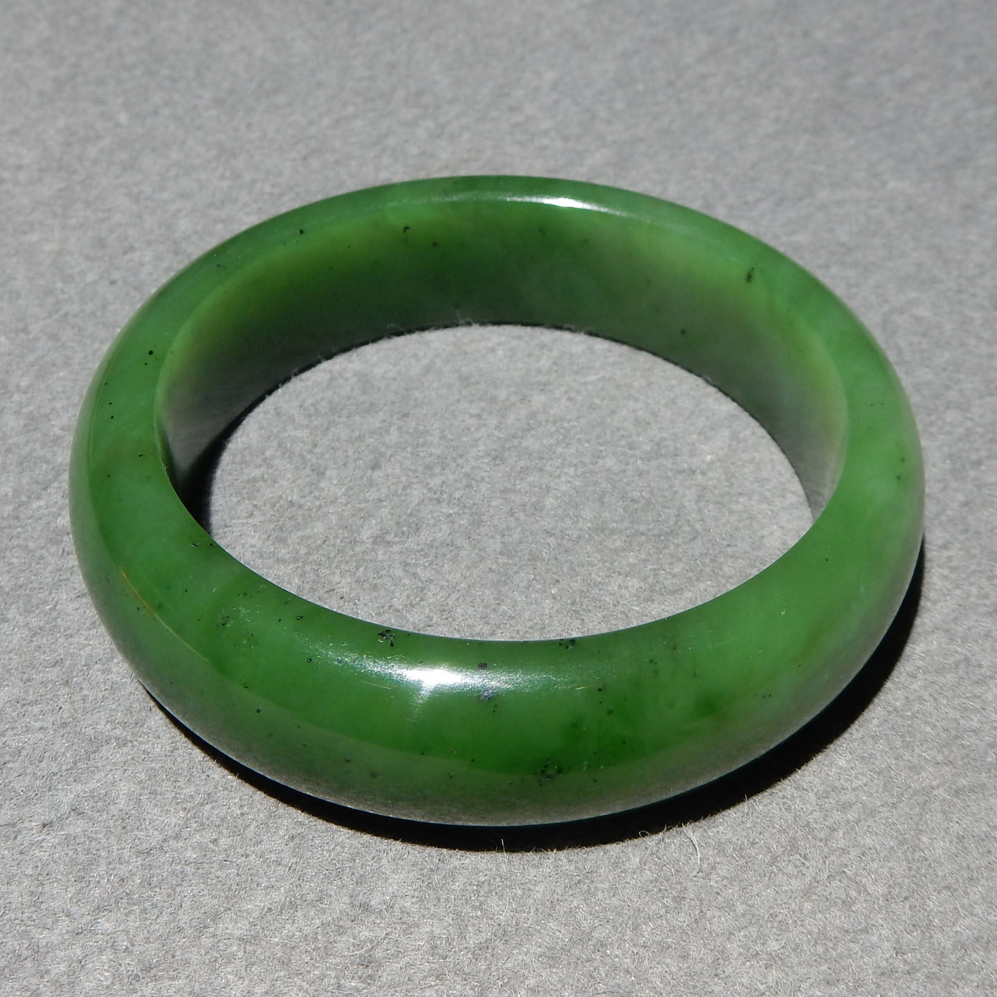 方言和田玉正品俄料老坑碧玉菠菜绿色油润细腻内径58mm手镯子w4