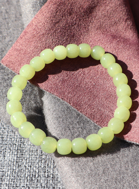 新疆若羌冰底黄口8mm老型珠手串