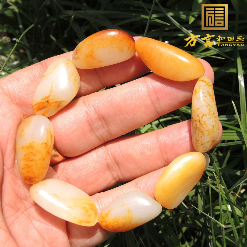 方言手串和田玉金包银籽料手链