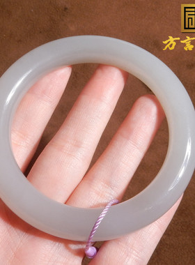 老坑昆仑料冰肉底紫罗兰精美手镯