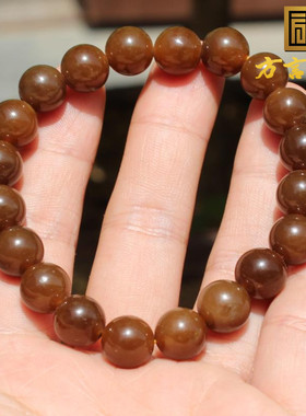 1598元回馈高品新疆且末料细润老红糖玉9点5mm圆珠轻奢手串A6