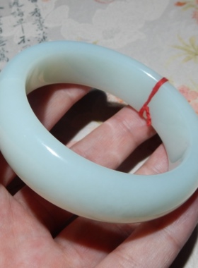 方言和田玉羊脂白玉手镯57mm