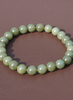 方言新疆细腻沙枣青籽料豆青手串