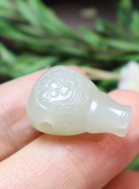 俄罗斯碧玉冰底阳绿逍遥佛公吊坠