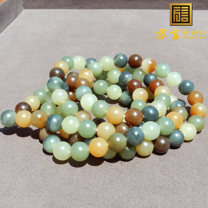 大漠古风楼兰三色玉青花三彩