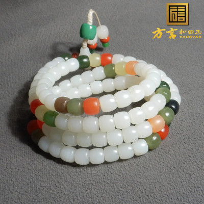 方言手串和田玉高脂高糯羊脂白玉