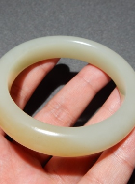方言且末料糖白玉手镯57mm