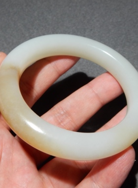 方言且末料糖白玉高油高细手镯