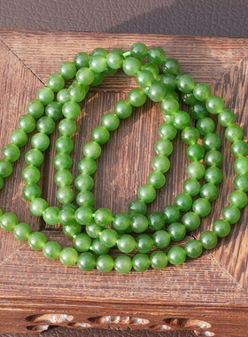 方言俄老料无黑点正阳绿碧玉手串