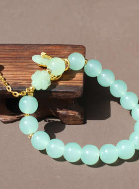 小众天然东陵玉冰底晴水色手串