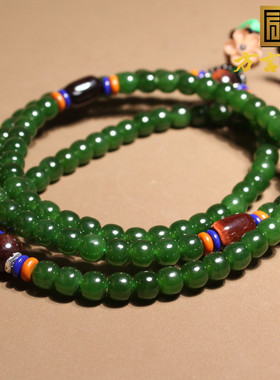 方言和田玉俄罗斯碧玉菠菜绿串