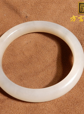 老坑昆仑青海料高冰藕粉精美手镯