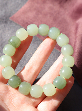 青海晴水湖水绿双色12MM老型手串