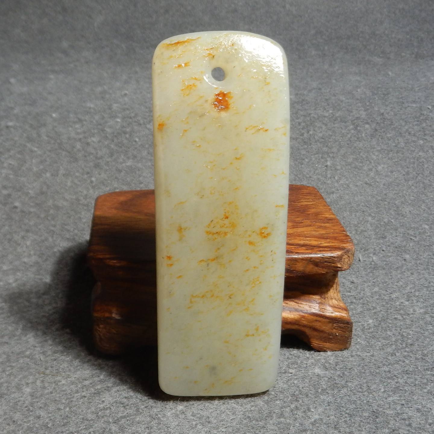 方言新疆和田玉籽料老熟挂金油皮大开门暖白种平安无事牌吊坠X3