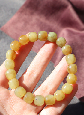 新疆且末料黄金糖玉10mm老型手串