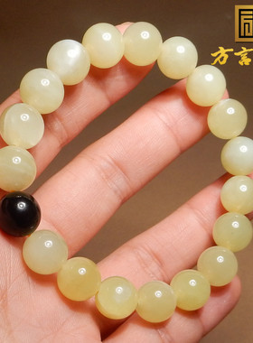 方言手串和田玉温润细腻黄口料