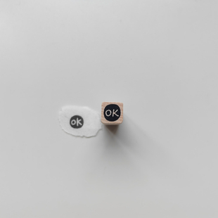 【OK】英文字母原创1cm迷你手帐小印章木质打卡橡胶皮章可定制