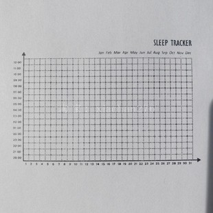 睡眠记录手帐印章SLEEP TRACKER作息时间早睡习惯管理打卡M5A7A6