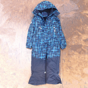 新款加厚儿童连体滑雪服男女童滑雪套装宝宝冲锋衣防水抗寒-30