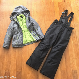 儿童滑雪套装女中大童加厚保暖防风防雪宝宝棉衣裤外套滑雪装备