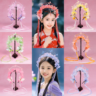 儿童cos欢天喜地七仙女头饰品汉服发饰百搭气质古风发箍写真配饰