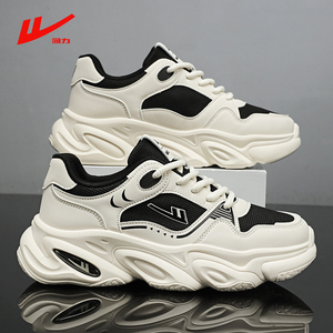 男鞋2026新款春季网面透气休闲运动鞋男士软底老爹鞋男款