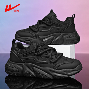 网红爆款男鞋春季2026新款网面透气跑步运动鞋男士老爹鞋潮鞋