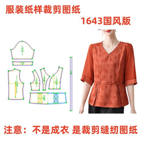 DIY服装纸样裁剪图1643款