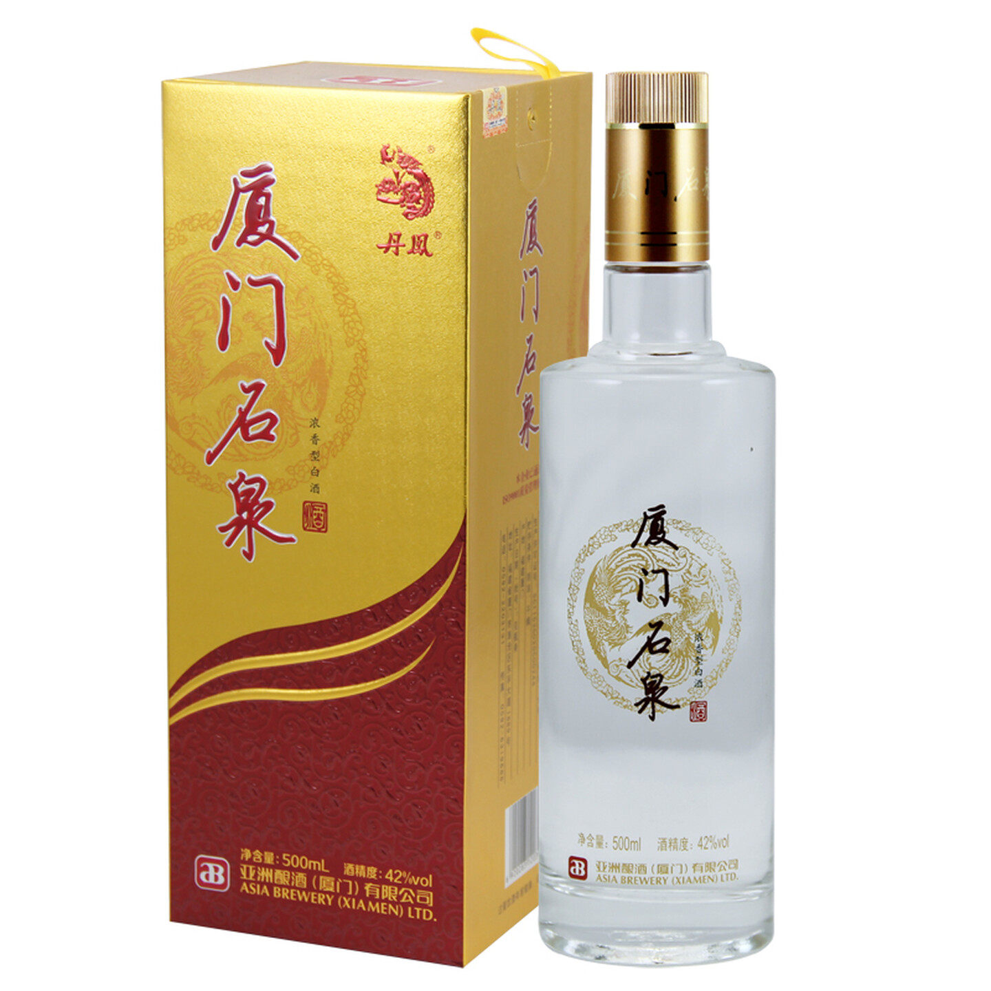 丹凤厦门石泉高粱酒42度浓香型优级固态法白酒500mL 1瓶 礼盒装