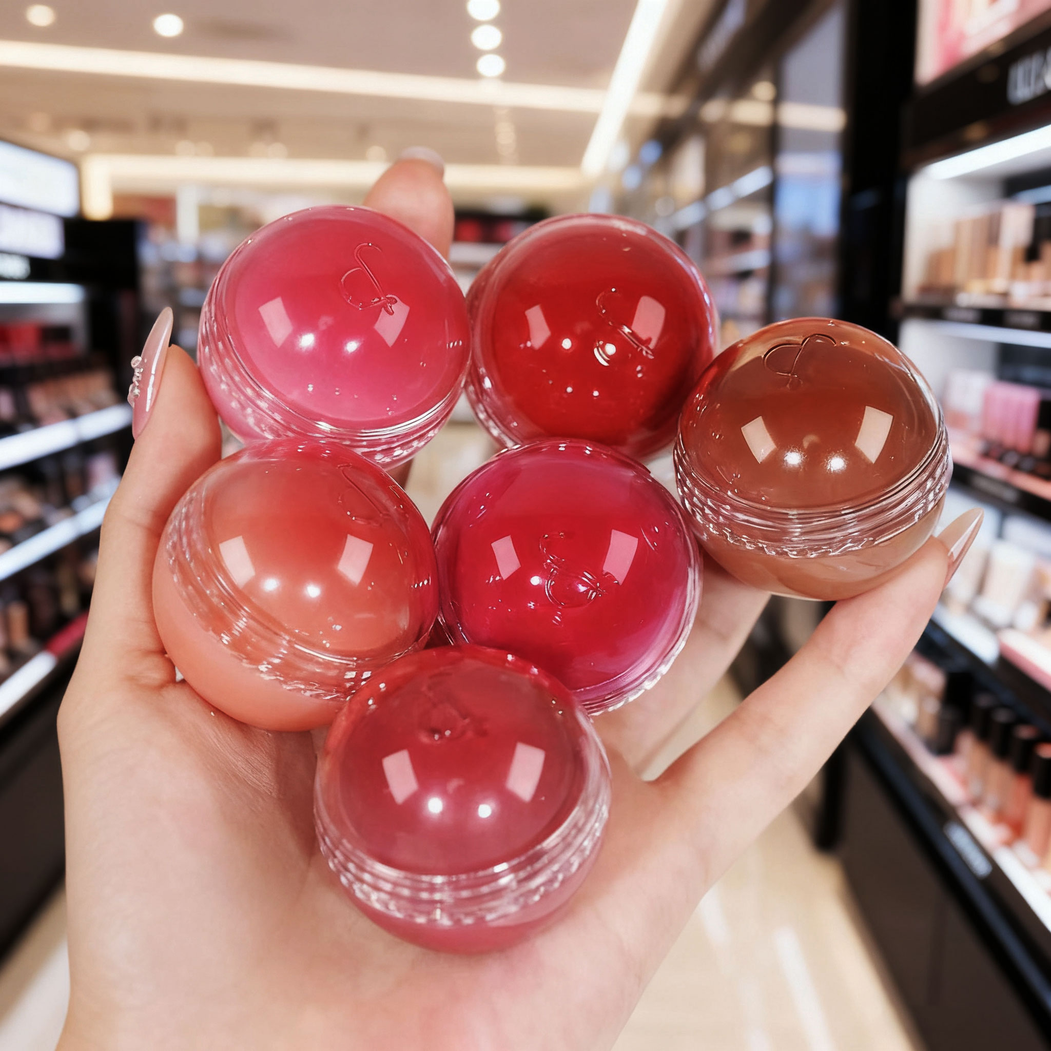 韩国romand果汁腮红球唇颊两用