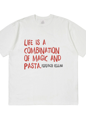LIFE IS A COMBINATION短袖t恤夏季设计感小众情侣男女宽松圆领