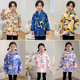 女童防水加绒罩衣儿童羽绒服长袖 护衣宝宝公主裙画画防脏服 拉链款