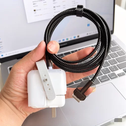 适用苹果Macbook pro M5 70W充电器壳M4 30W 96W数据线保护套绕绳