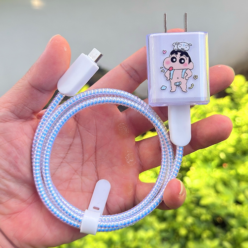 适用Huntkey航嘉45W充电器壳苹果17 16 15promax数据线保护套绕绳