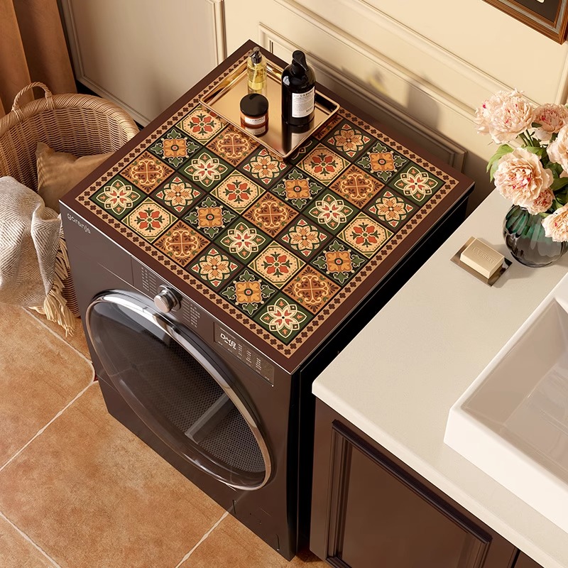 滚筒洗衣机吸水防滑盖垫子复古