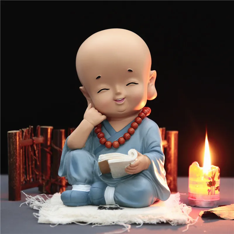 10少林功夫禅意小和尚装饰礼品树脂摆件礼品创意桌面摆件工10
